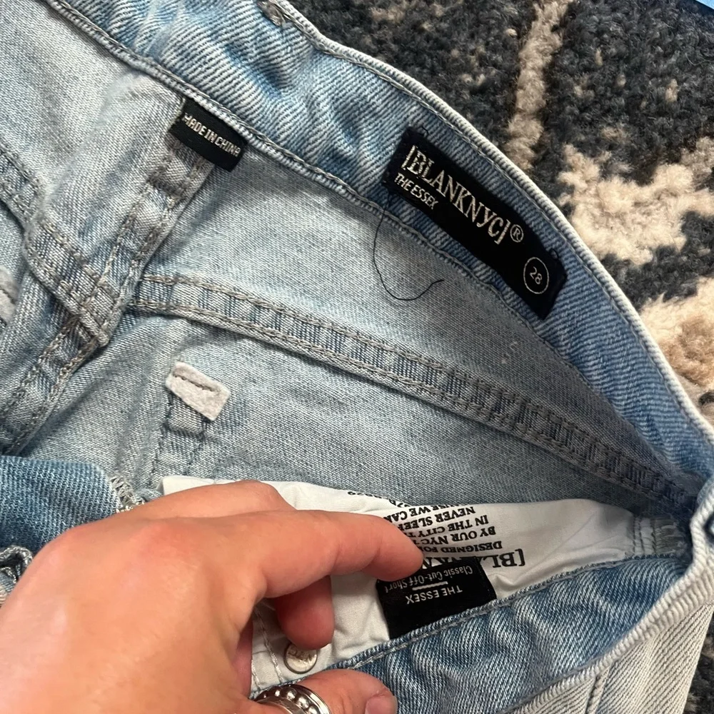 Blank NYC Essex Light Wash Distressed Shorts
